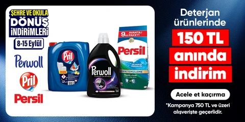 Deterjan ürünlerinde 150 TL anında indirim
