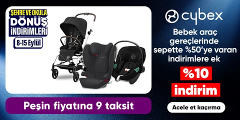 Cybex Bebek Araç Gereçlerinde Sepette %50 ye Varan İndirim Ek %10 İndirim