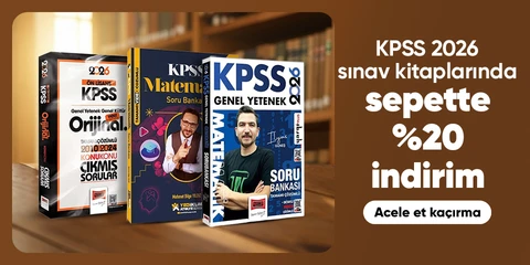 KPSS 2026 sınav kitaplarında  sepette %20 indirim