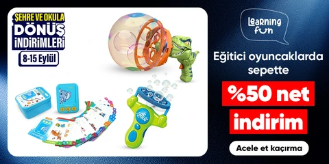 Learning Fun Eğitici Oyuncaklarda Sepette Net %50 İndirim