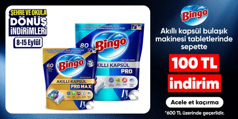 Akıllı kapsül bulaşık makinesi tabletlerinde  sepette 100 TL indirim*