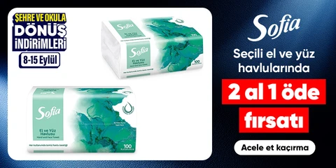Seçili el ve yüz havlularında  2 al 1 öde fırsatı