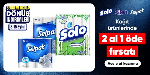 Kağıt ürünlerinde  2 al 1 öde fırsatı