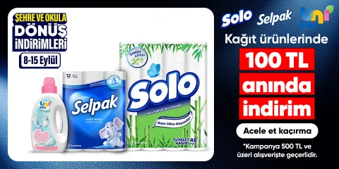 Kağıt ürünlerinde 100 TL anında indirim*