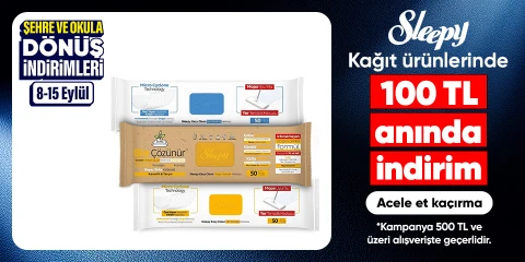 Kağıt ürünlerinde 100 TL anında indirim*