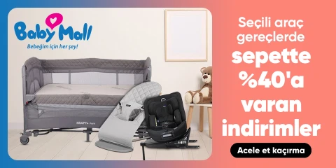  Babymall Seçili Araç Gereçlerde Sepette %40 a Varan İndirim