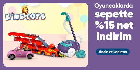 "King Toys Markalı Oyuncaklarda Sepette Net %15 İndirim"