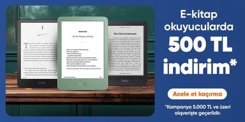 E-kitap okuyucularda  500 TL indirim*