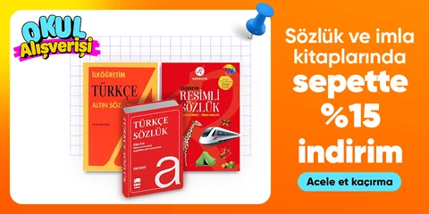Sözlük ve imla kitaplarında  sepette %15 indirim