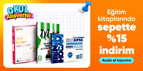 Eğitim Kitaplarında Sepette %15 İndirim