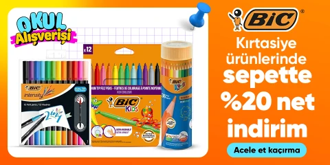 Bic Ürünlerinde Sepette %20 Net İndirim