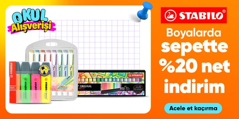 Stabilo Boyalarda Sepette %20 Net İndirim