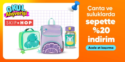 SkipHop Markalı Çanta ve Suluklarda Sepette %20 İndirim