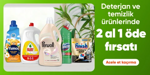 Deterjan ve temizlik ürünlerinde  2 al 1 öde fırsatı