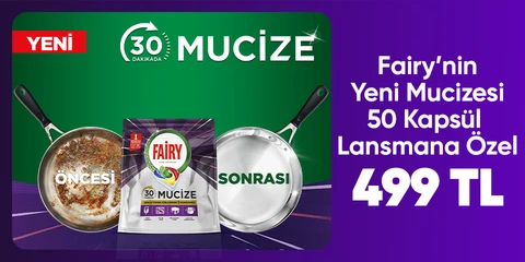 Lansmana özel 50 Yıkama  yeni Mucize Bulaşık Makinesi Deterjanı 499,90 TL