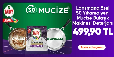 Lansmana özel 50 Yıkama  yeni Mucize Bulaşık Makinesi Deterjanı 499,90 TL