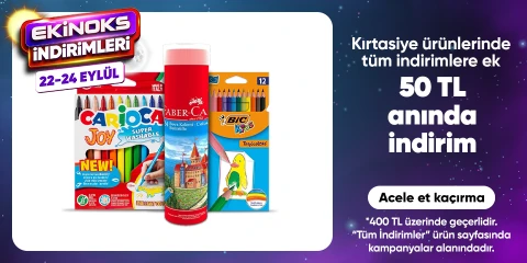 Kırtasiye Ürünlerinde Tüm İndirimlere Ek 400 TL'ye 50 TL Kupon