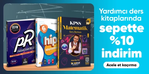 Yardımcı ders kitaplarında  sepette %10 indirim