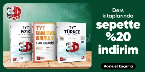 Ders kitaplarında  sepette %20 indirim
