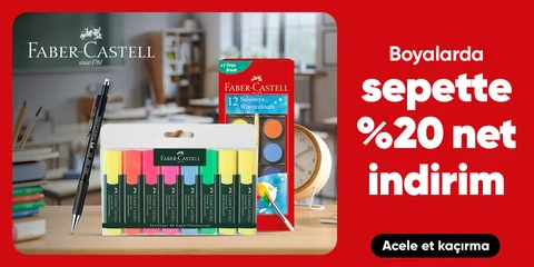 Faber-Castell Boyalarda Sepette %20 Net İndirim