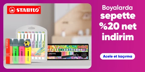 Stabilo Boyalarda Sepette %20 Net İndirim