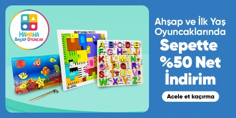 Hamaha Ahşap ve İlk Yaş Oyuncaklarında Sepette Net %70 İndirim