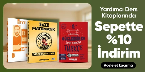 Yardımcı Ders Kitaplarında  Sepette %10 İndirim