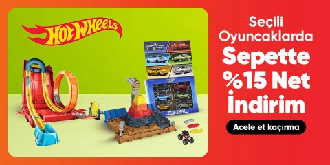  Seçili Hot Wheels Markalı Oyuncaklarda Sepette Net %15 İndirim