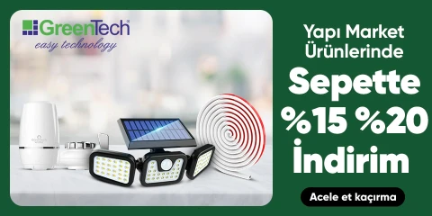 Greentech Markasına Özel Sepette %15 - %20 indirim 