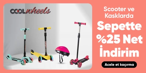 Cool Wheels Scooter ve Kasklarda Sepette Net %25 İndirim