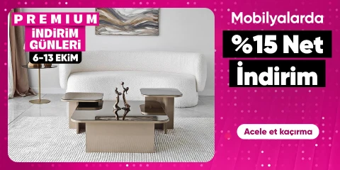 Mobilyalarda  %15 Net İndirim