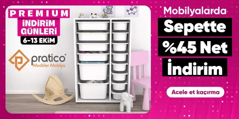 Mobilyalarda  %45 Net İndirim