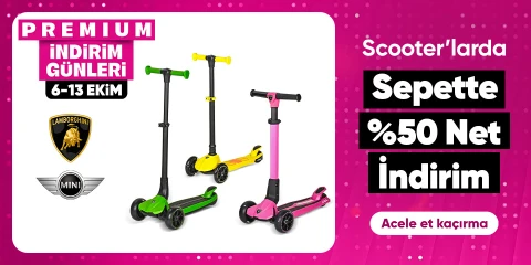 Lamborghini & Mini Cooper Scooterlarda Sepette Net %50 İndirim