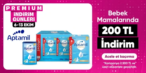 Aptamil Bebek Mamalarında 2500 TL'ye 200 TL İndirim