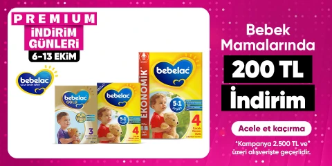 Bebelac Bebek Mamalarında 2500 TL'ye 200 TL İndirim