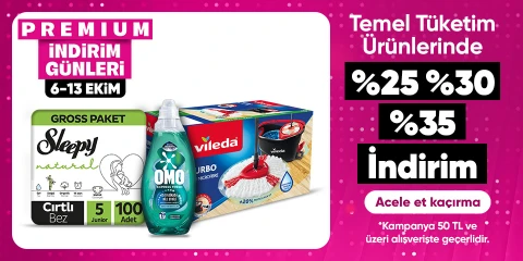 Temel Tüketim Ürünlerinde %25 %30 %35 İndirim