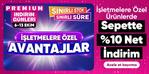 İşletmelere Özel Ürünlerde Sepette Net %10 İndirim