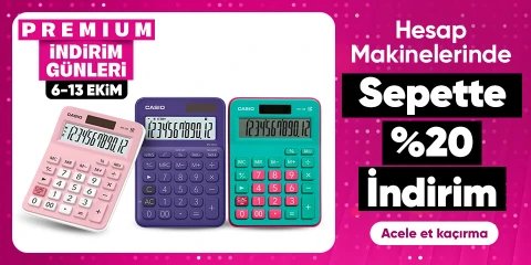 Hesap Makinelerinde  Sepette %20 İndirim