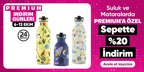 24 Bottles Suluk ve Mataralarda Premium'a Özel Sepette %20 İndirim!