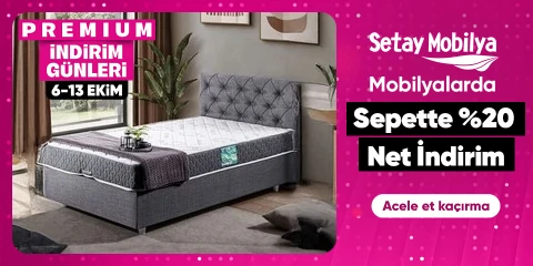 Mobilyalarda  Sepette %20 Net İndirim