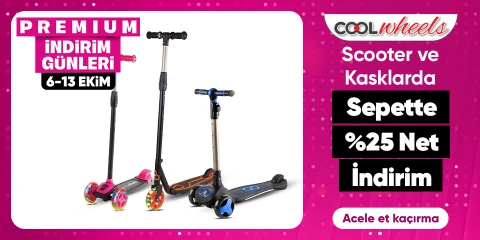Cool Wheels Scooter ve Kasklarda Sepette Net %25 İndirim