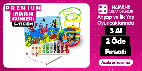 Hamaha Ahşap ve İlk Yaş Oyuncaklarında 3 al 2 öde