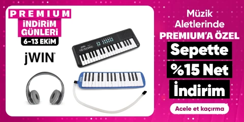 Müzik Aletlerinde Premium’a Özel Sepette %15 Net İndirim