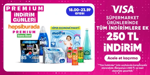 Süpermarket Ürünlerinde Premium’a özel Tüm İndirimlere Ek 250 TL indirim