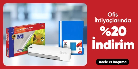 Ofis İhtiyaçlarında Sepette %20 net indirim