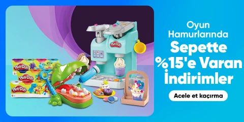Oyun Hamurlarında Sepette Net %15'e Varan İndirim