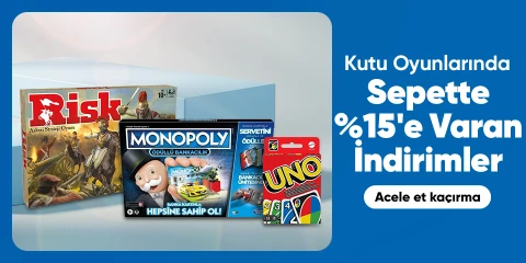 Kutu Oyunlarında Sepette Net %15'e Varan İndirim