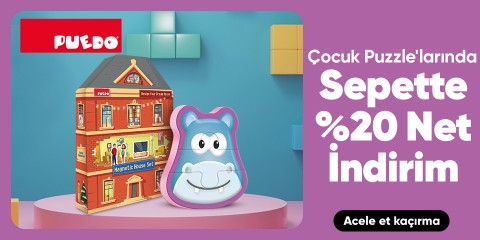 Puedo Marka Çocuk Puzzlelarında Sepette Net %15 İndirim