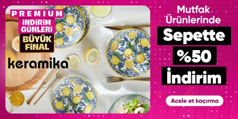 Keramika Ürünlerinde Sepette %50 İndirim