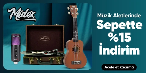 Müzik Aletlerinde  Sepette %15 İndirim